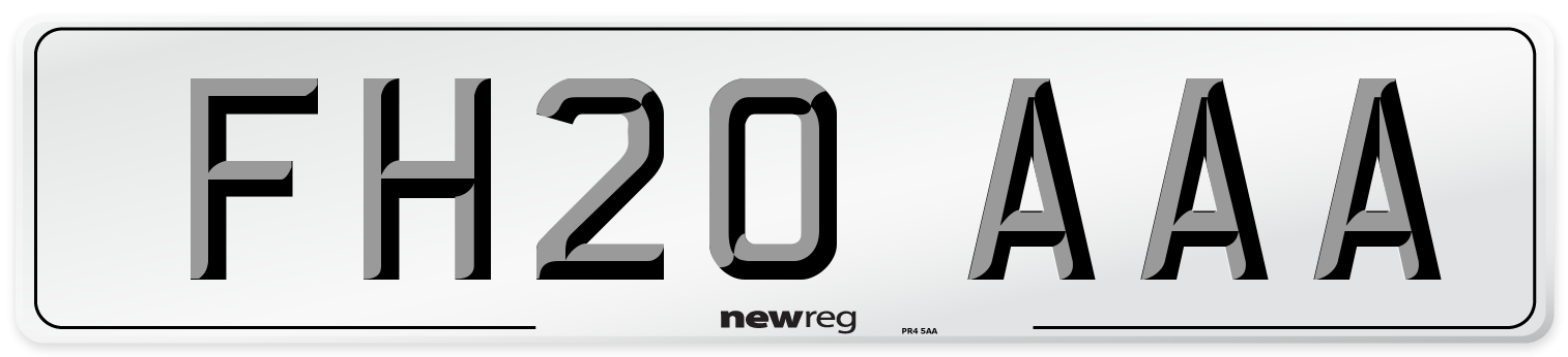 FH20 AAA Number Plate from New Reg